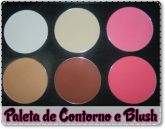 Paleta 6 cores (Blush, Contorno e Iluminador)